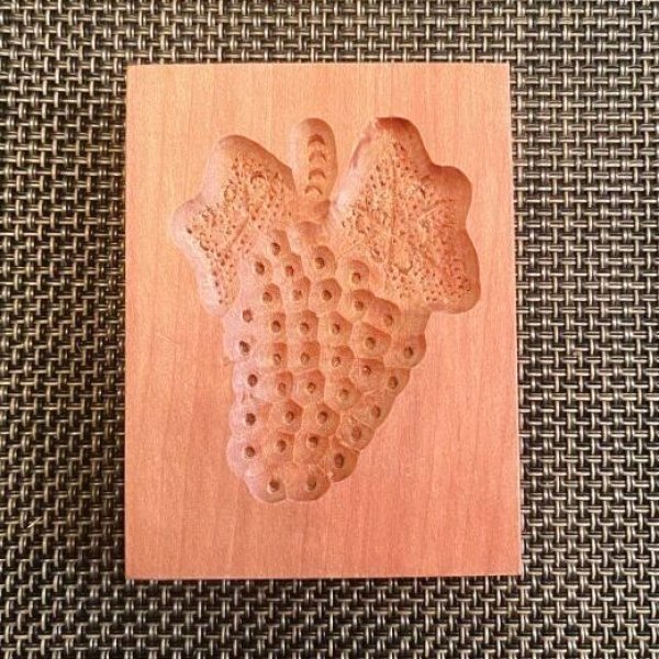 画像1: 【30％OFF/SALE】ドイツ/stardter社　葡萄  wood cookie stamp (1)