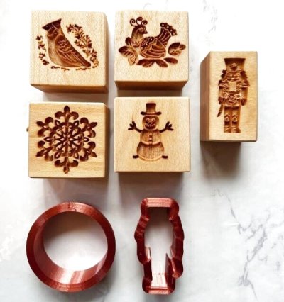 画像1: Winter set＜5種類＞＋カッター付き*wood cookie mold【送料無料】