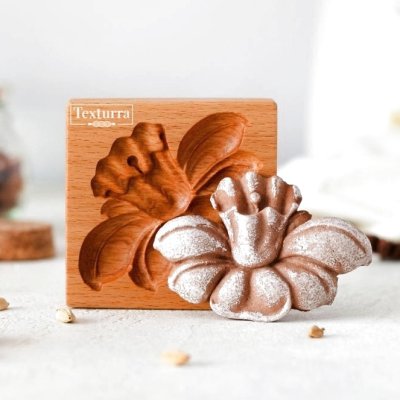 画像1: 水仙/bud narcissus*wood gingerbread cookie mold