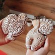 画像2: ニワトリ*wood gingerbread cookie mold (2)