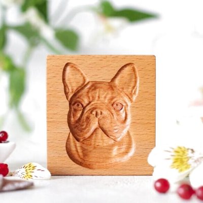 画像1: ブルドッグ/bulldog*wood gingerbread cookie mold