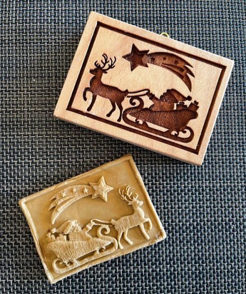 画像2: サンタとトナカイ/cookie mould from Germany (2)