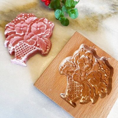 画像1: パンジー*wood cookie mold