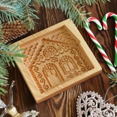 画像1: ジンジャーハウス＜L＞/wood gingerbread cookie mold