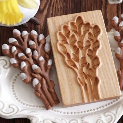 画像1: 柳*willow/wood gingerbread cookie mold