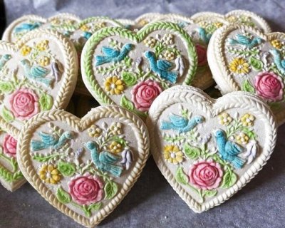 画像2: 2羽の鳩とハート*Two doves heart/cookie mould