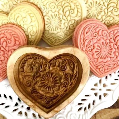 画像3: フラワーハート/Flower Heart*wood cookie mold