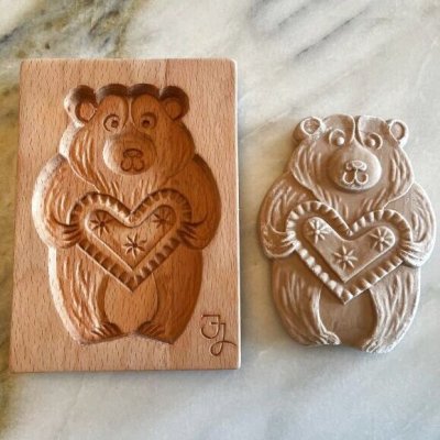 画像1: Bear with Heart/ハートを持ったクマ / スペキュロス型　★☆送料無料☆★