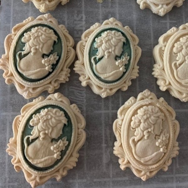 画像5: ☆送料無料☆Lady cameo / 淑女のカメオ cookie stamp & cutter2種 (5)