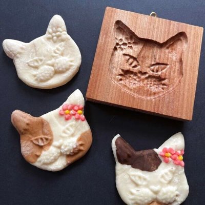 画像1: 猫ちゃん*flower/cookie mold/菓子木型作家 komorebi.