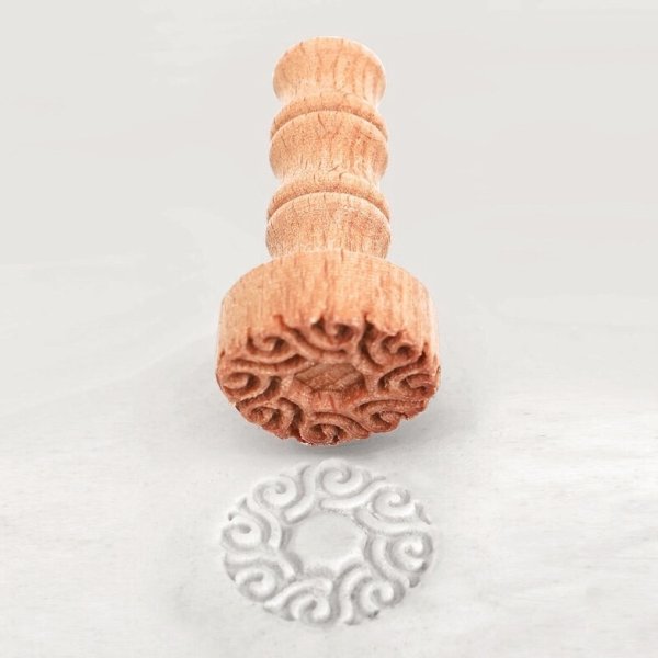 画像1: wave/波*wood mini cookie stamp (1)