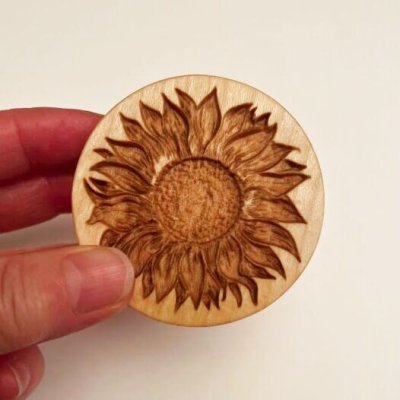 画像1: ひまわり/Sunflower*wood cookie mold