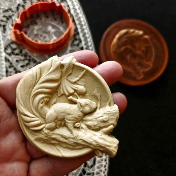 画像1:  Squirrel / リス cookie stamp & cutter (1)