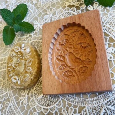 画像2: 鳥とお花*wood cookie mold