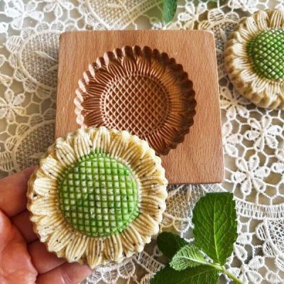 画像1: ひまわり/Sunflower*wood cookie mold