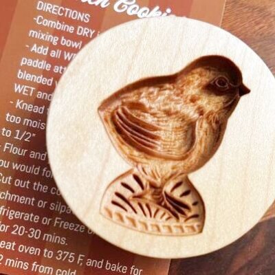 画像1: ひよこちゃん/Vintage Chick＋カッター付き*wood cookie mold【送料無料】