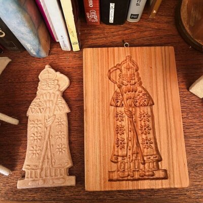 画像1: Saint Nicholas*スペキュロス型/cookie mold/菓子木型作家 komorebi.