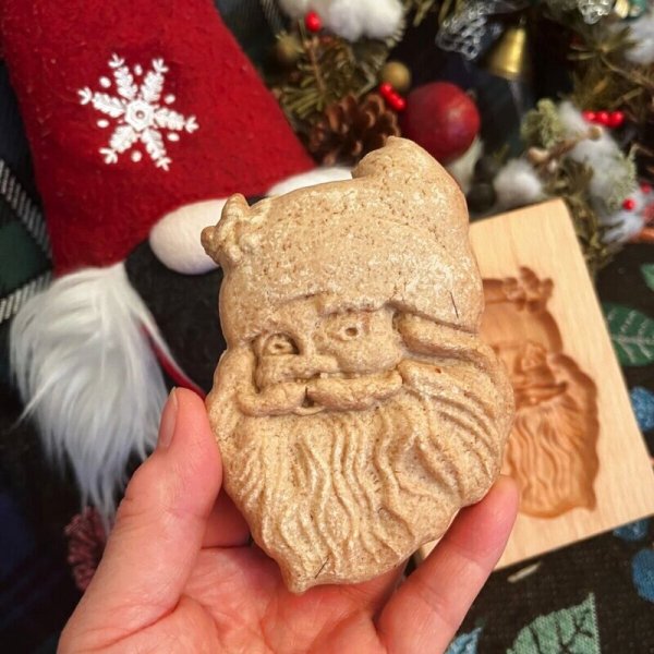 画像4: サンタクロース/wood cookie mold (4)