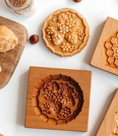 画像1: ストロベリー/strawberry*wood gingerbread cookie mold