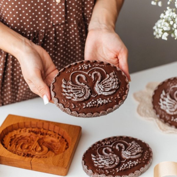 画像4: 白鳥/couple*wood gingerbread cookie mold (4)