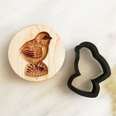 画像2: ひよこちゃん/Vintage Chick＋カッター付き*wood cookie mold【送料無料】