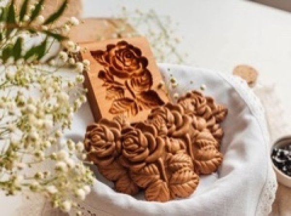 画像4: 薔薇/Rose*wood gingerbread cookie mold (4)