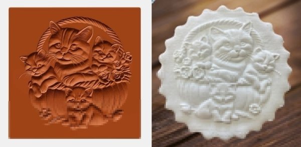 画像2: 猫の家族*springerle cookie stamp (2)