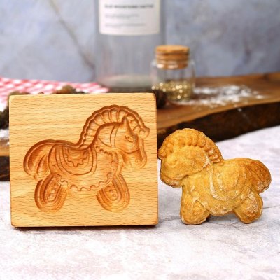 画像1: Horse/馬*wood gingerbread cookie mold
