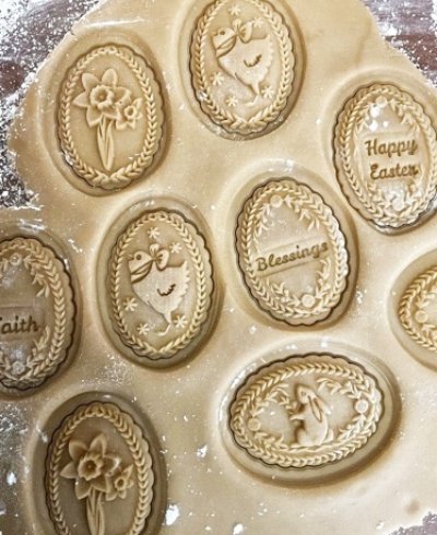 画像3: Easter Egg with messages＋カッター付き【送料無料】wood cookie mold