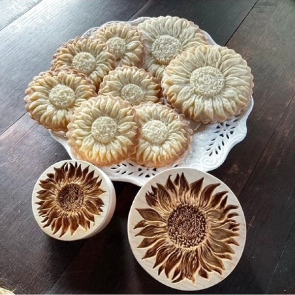 画像1: ひまわり/Sunflower*wood cookie mold (1)