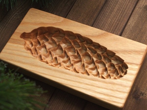 画像2: モミの実/Fir cone*wood gingerbread cookie mold (2)