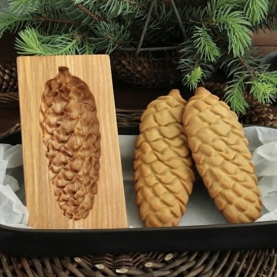 画像2: モミの実/Fir cone*wood gingerbread cookie mold