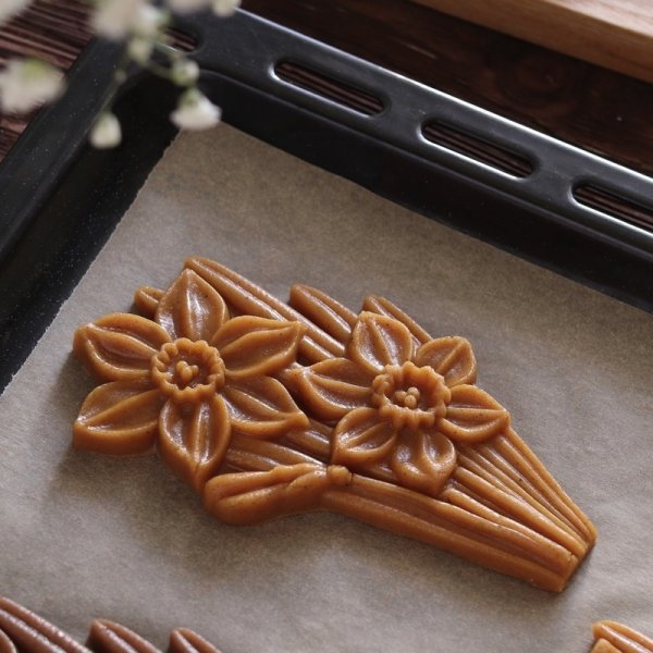画像4: 水仙*narcissus/wood gingerbread cookie mold (4)