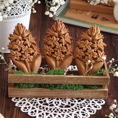 画像3: ヒヤシンス*Hyacinth/wood gingerbread cookie mold