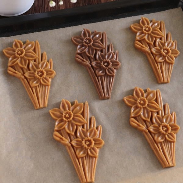 画像2: 水仙*narcissus/wood gingerbread cookie mold (2)