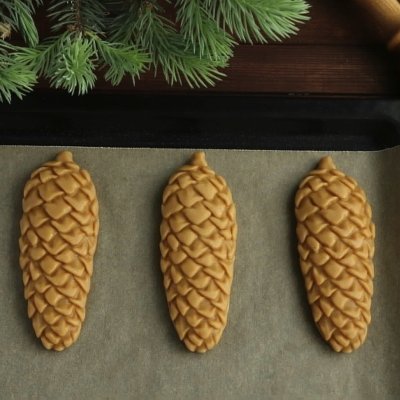 画像3: モミの実/Fir cone*wood gingerbread cookie mold