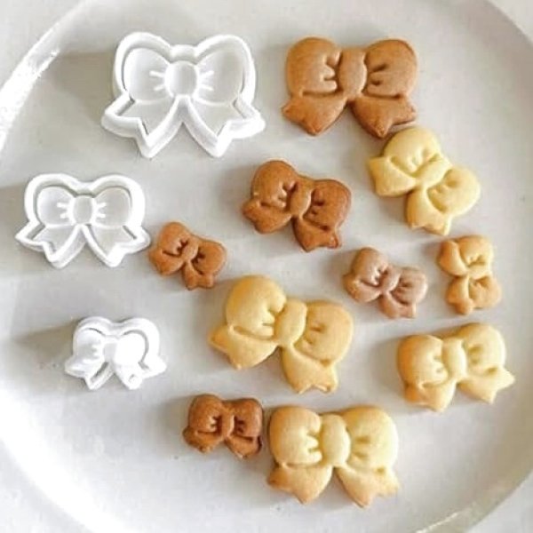 画像1: リボン*Ribbon＜3size＞cookie stamp & cutter (1)