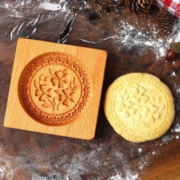 画像3: フラワー/Flower*wood gingerbread cookie mold (3)