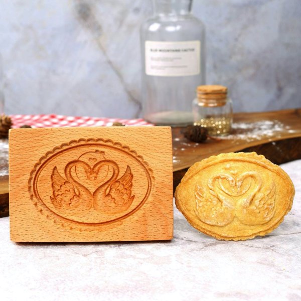 画像2: 白鳥/swan*wood gingerbread cookie mold (2)