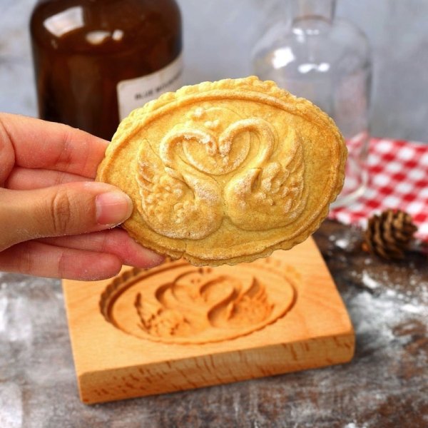 画像3: 白鳥/swan*wood gingerbread cookie mold (3)