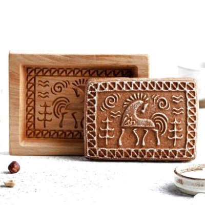 画像3: Mezen painting＜馬*horse>/wood gingerbread cookie mold