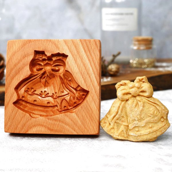画像1: ジングルベル*wood cookie mold (1)