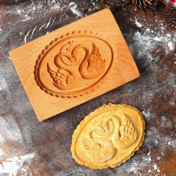 画像4: 白鳥/swan*wood gingerbread cookie mold (4)