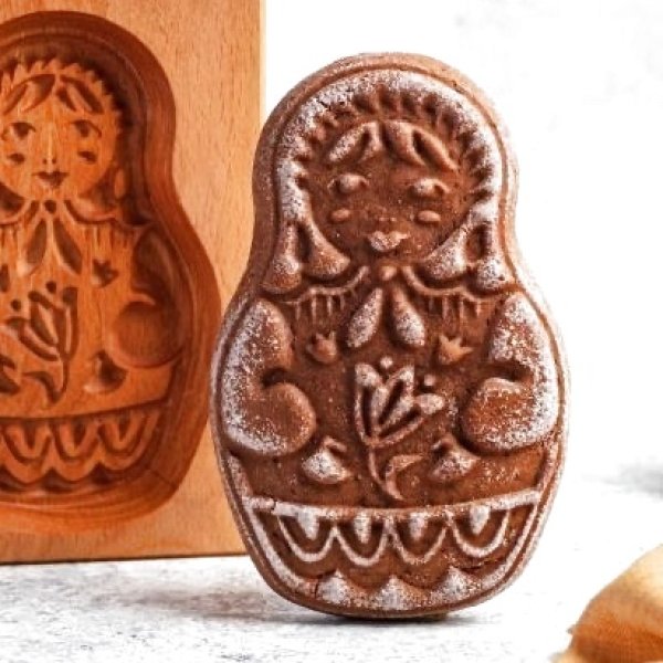 画像2: マトリョーシカ/Matryoshka*wood gingerbread cookie mold (2)
