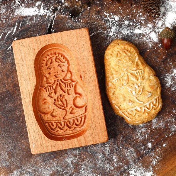 画像1: マトリョーシカ/Matryoshka*wood gingerbread cookie mold (1)