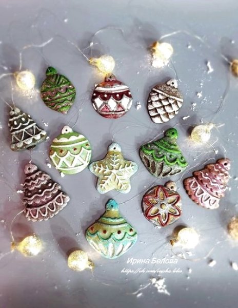 画像3: オーナメント*2種類<その2> *wood gingerbread cookie mold (3)