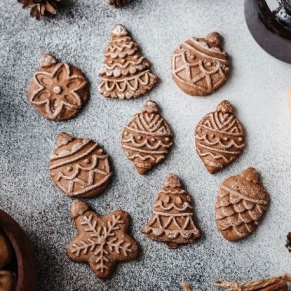 画像2: オーナメント*2種類<その1> *wood gingerbread cookie mold (2)