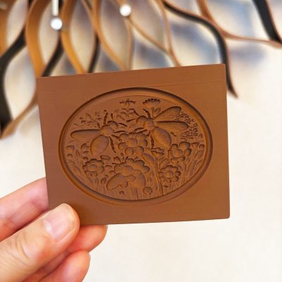 画像1: 蜜蜂とお花畑*springerle cookie stamp