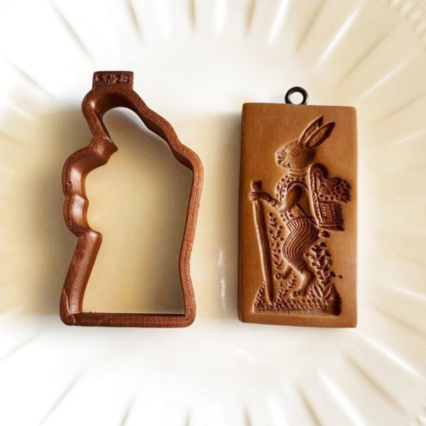 画像1: ★☆送料無料☆★イースターバニー+カッター付き/cookie mould by anis-paradies (1)