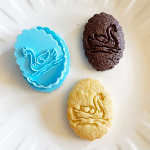 画像1: 白鳥cookie stamp & cutter (1)